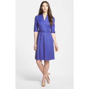 Hugo Boss Belted Poplin Shirt Dress